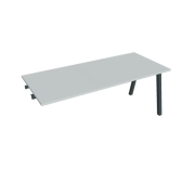 Rokovací stôl UNI A, k pozdĺ. reťazeniu, 180x75,5x80 cm, sivá/čierna