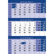 Trojmesačný kalendár modrý 2020