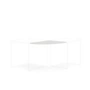 Doplnkový stôl bez nohy BASIC, 80x60x2,2cm, biela