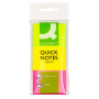 Bločky Q-CONNECT , 51 x 38 mm, zelená, ružová, žltá, 3 bločky po 50 lístkov