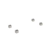 Rektifikačné nožičky, kovové, 6x6 cm, 4 ks