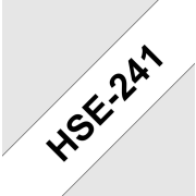 HSE241 smršťovací bužírka, bílá/černá, šíře 17,7mm