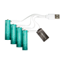 Batérie Q-CONNECT AA tužkové nabíjateľné USB-C 4 ks