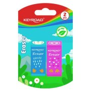 Guma KEYROAD Zvieratá, blister 2 ks, mix farieb