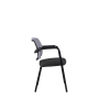 Konferenčná stolička LAPEL Visitor, čierne nohy, BN6 antracit