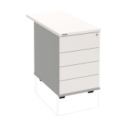 Kontajner Hobis, 40x60x80 cm, bezúchytkové otváranie, biely/sivý