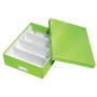 Stredná organizačná škatuľa Click & Store metalická zelená