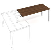 Pracovný stôl Uni, reťaziaci, 140x75,5x60 cm, biela/biela