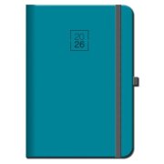 Diár týždenný A5 FLORENCIA tyrkysový s gumičkou 2026