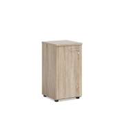 Policová skriňa BASIC, ľavé dvere so zámkom, 40x40x76,5cm, dub Sonoma