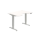 Pracovný stôl Motion Ergo, PO, 2S, 120x70,5-120,5x90 cm, biela/sivá
