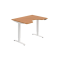 Pracovný stôl Motion Ergo, PO, 2S, 120x70,5-120,5x90 cm, jelša/biela