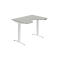 Pracovný stôl Motion Ergo, PO, 2S, 120x70,5-120,5x90 cm, sivá/biela