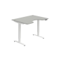 Pracovný stôl Motion Ergo, PO, 2S, 120x70,5-120,5x90 cm, sivá/biela