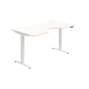 Pracovný stôl Motion Ergo, PO, 2S, 160x70,5-120,5x90 cm, biela/biela