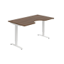 Pracovný stôl Motion Ergo, ZO, 2S, 160x70,5-120,5x90 cm, orech/biela