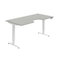 Pracovný stôl Motion Ergo, PO, 2S, 180x70,5-120,5x90 cm, sivá/biela