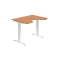 Pracovný stôl Motion Ergo, PO, 3S, 120x61-128x90 cm, jelša/biela