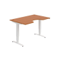 Pracovný stôl Motion Ergo, ZO, 3S, 140x61-128,x90 cm, čerešňa/biela