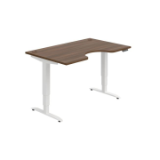 Pracovný stôl Motion Ergo, PO, 3S, 140x61-128x90 cm, orech/biela