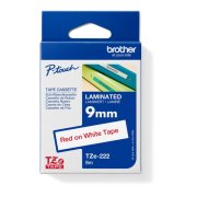 Samolepiaca páska Brother TZ-222 9 mm biela/červená