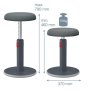 Ergonomická balančná stolička Leitz Cosy Ergo zamatová sivá